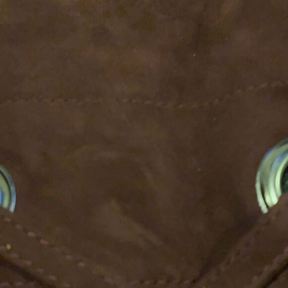 Parker Burgundy Milos Loop Ring Suede Skirt - Size 6 - Picture 3 of 8